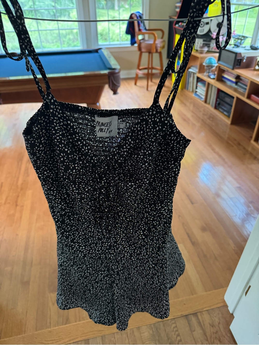 Princess Polly Black Floral Tie-Shoulder Cami Romper